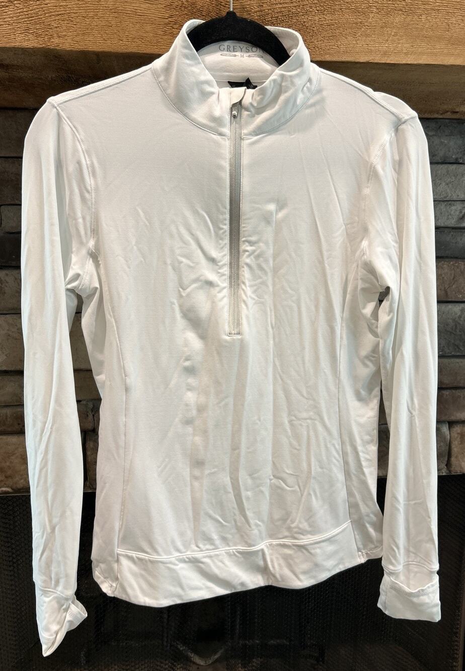 Women’s GREYSON White 1/4 Zip Pullover Size M *B3